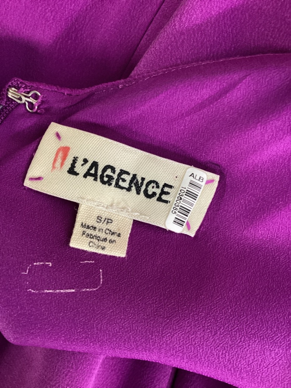 L'agence Camil Dress in bright plum Size Small - Picture 8 of 9